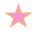 Pink and Gold Rating Star